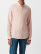 Camisa SLIM rosa lino hombre-2