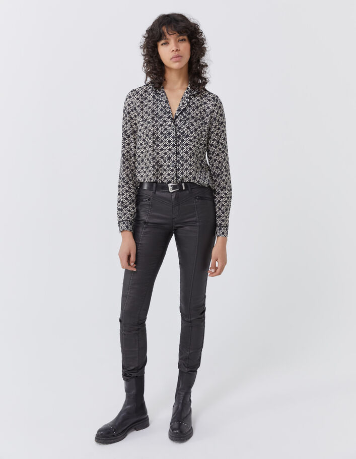 Pure Edition chemise en viscose soie fleur graphique femme IKKS