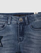 Boys’ stone blue slim jeans with patches -4