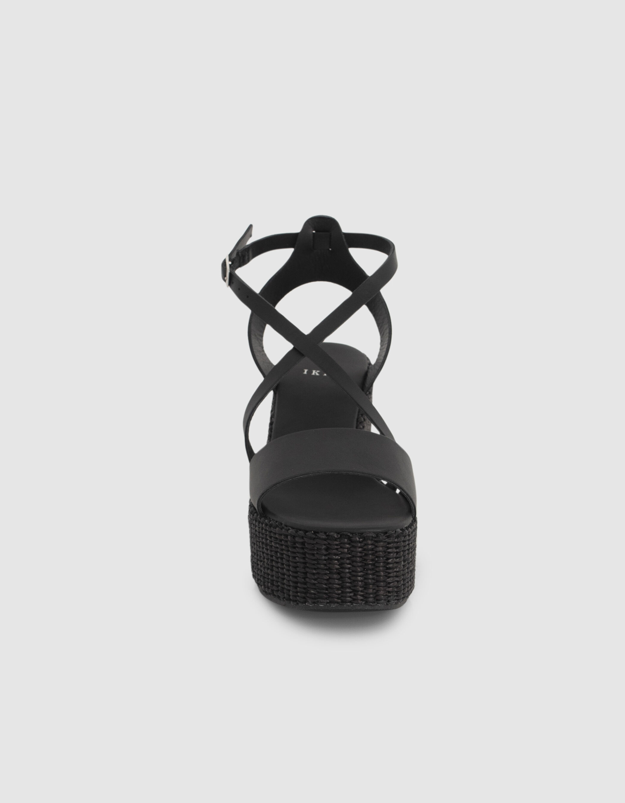 Sandale noir hot sale et or
