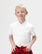 Polo blanc coton bio bords-côtes rayés garçon-2