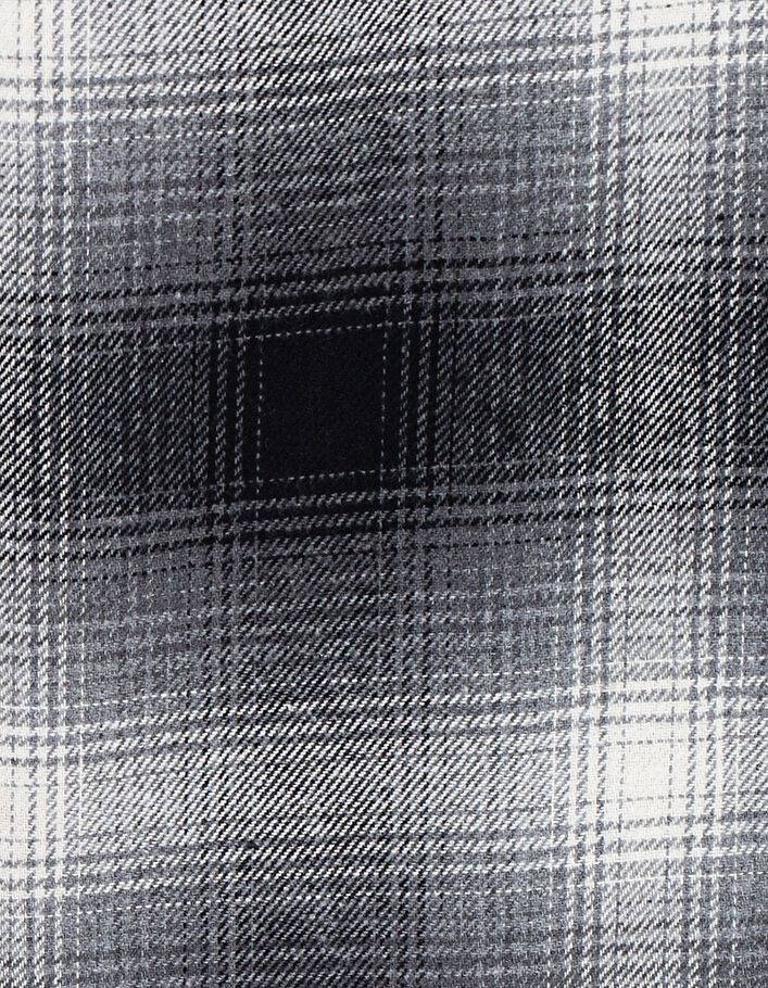 Sobrecamisa REGULAR gris antracita de cuadros Hombre  - IKKS