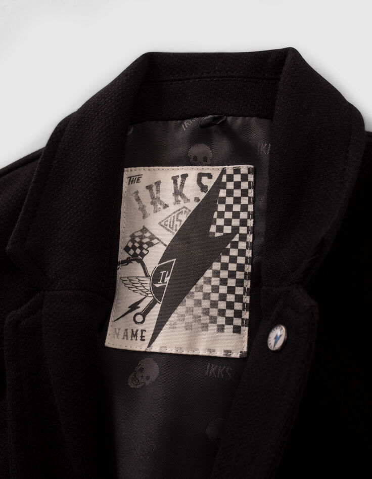 Boys’ charcoal cotton knit jacket-4