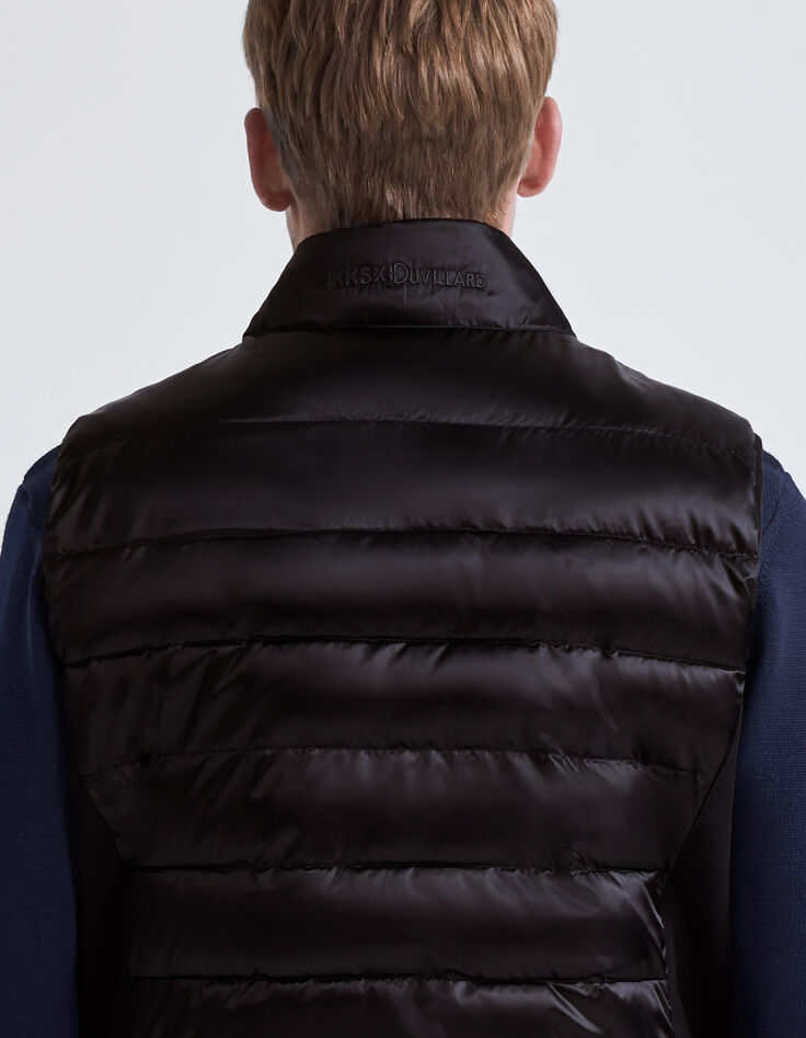Men&rsquo;s black mixed fabric IKKS x DUVILLARD bodywarmer-6