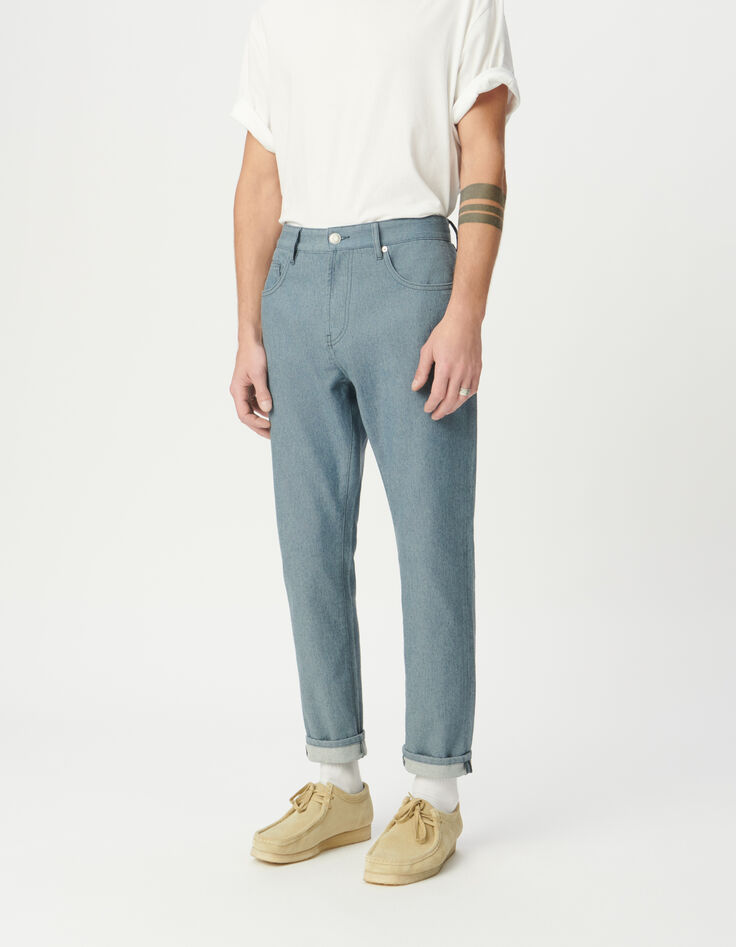 Graublaue TAPERED-Jeans für Herren-2