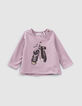 Baby girls’ violet shoes image T-shirt-1