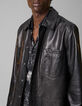 Pure Edition - Men's black leather overshirt jacket-5