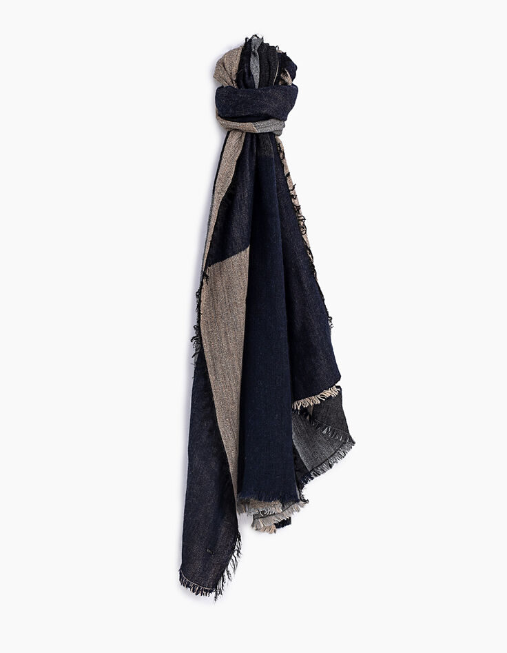 Chèche vison façon patchwork Homme-1