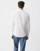 Chemise SLIM blanche en popeline Homme-3