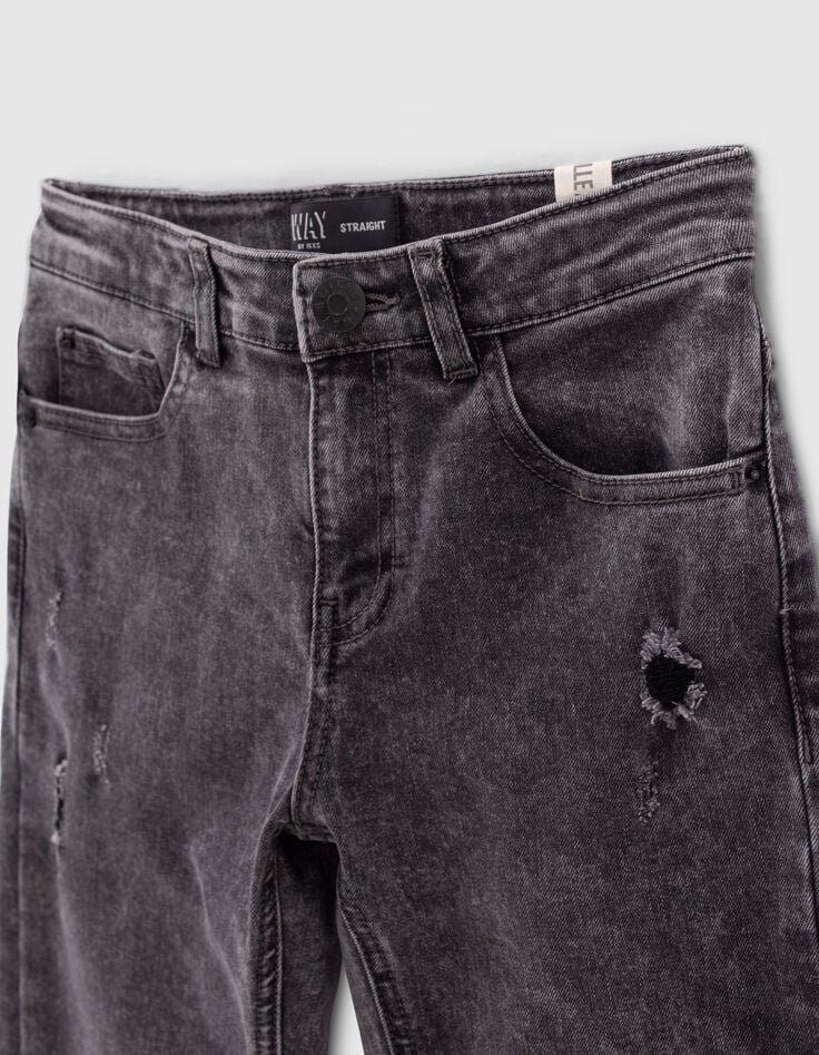 Medium Grey Relaxed-Jungenjeans mit Used-Optik -2 Medium Grey Relaxed-Jungenjeans mit Used-Optik -2