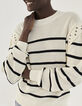 Women’s sailor sweater with studded epaulets-1