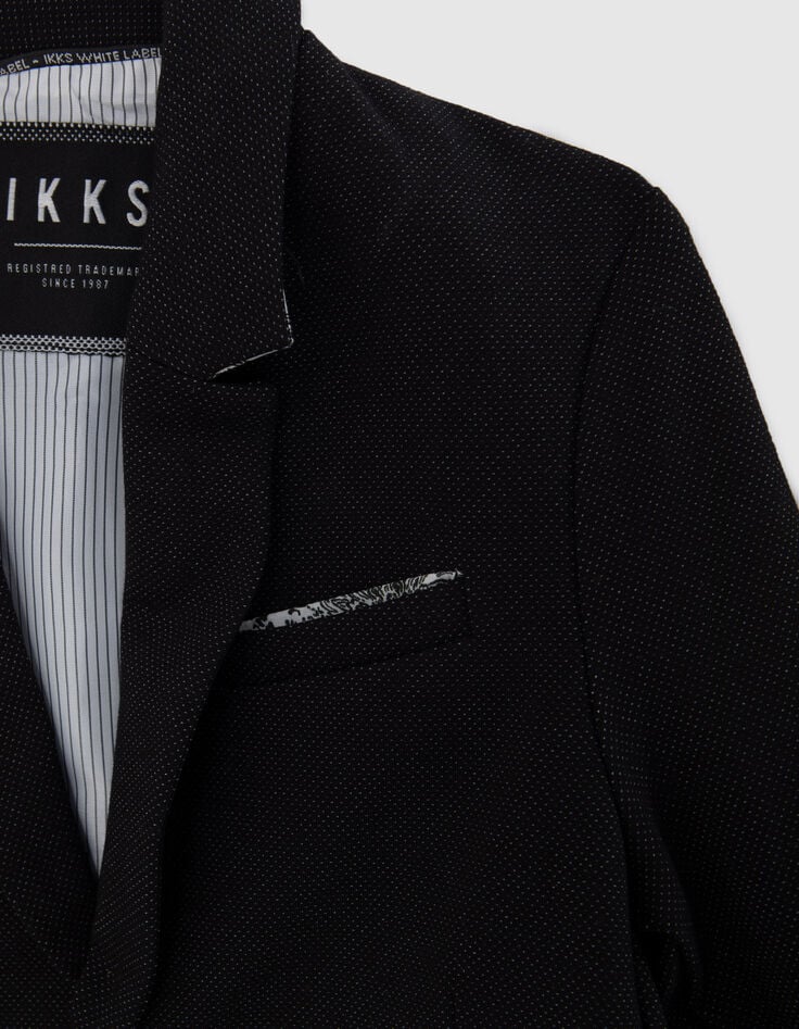 Veste de costume cérémonie noire faux-uni garçon-6