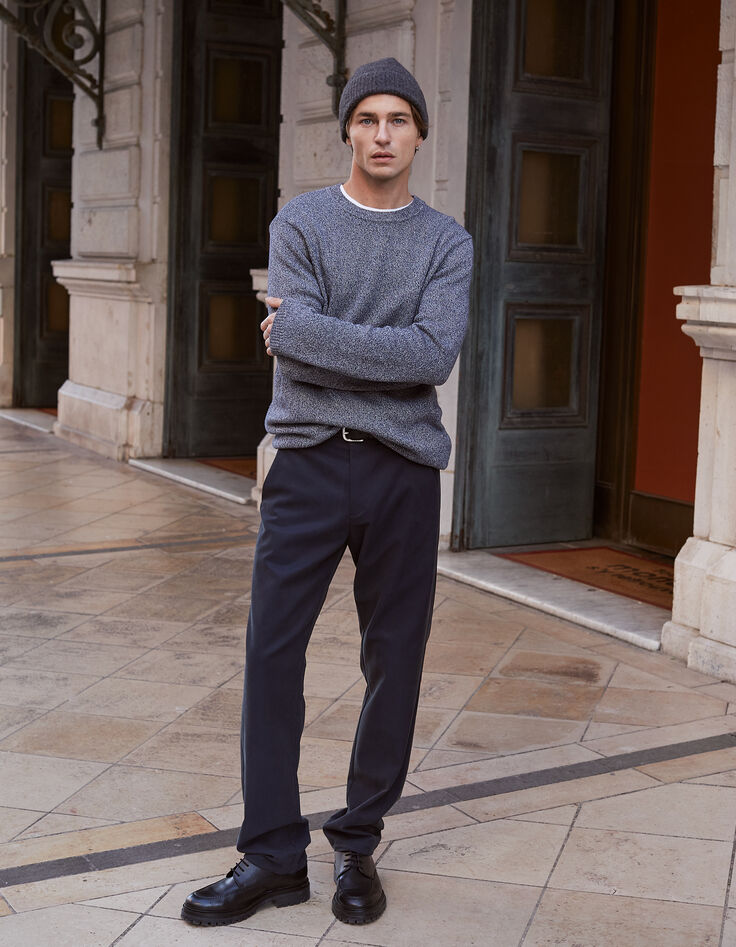 Men’s navy SLIM chinos-1
