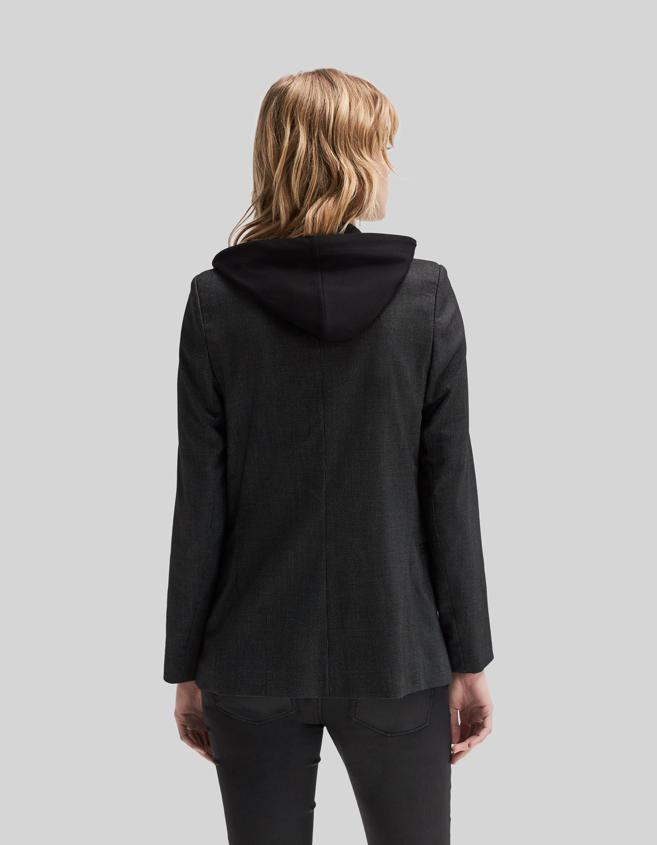 Veste de costume noire faux uni parmenture amovible Femme IKKS