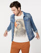 Camiseta natural arty-calavera Hombre-1