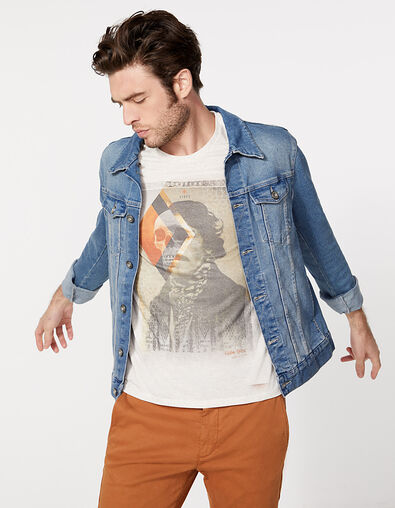 Camiseta natural arty-calavera Hombre - IKKS