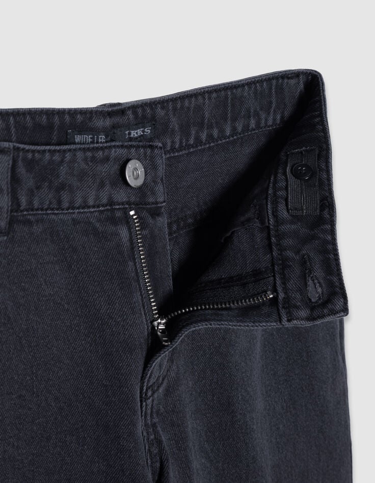 Jean large noir fille-8 Jean large noir fille-8