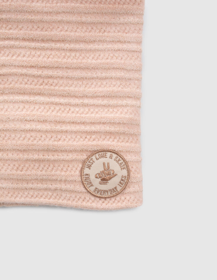 Snood rosa punto fantas&iacute;a l&uacute;rex insignia bronce ni&ntilde;a-3