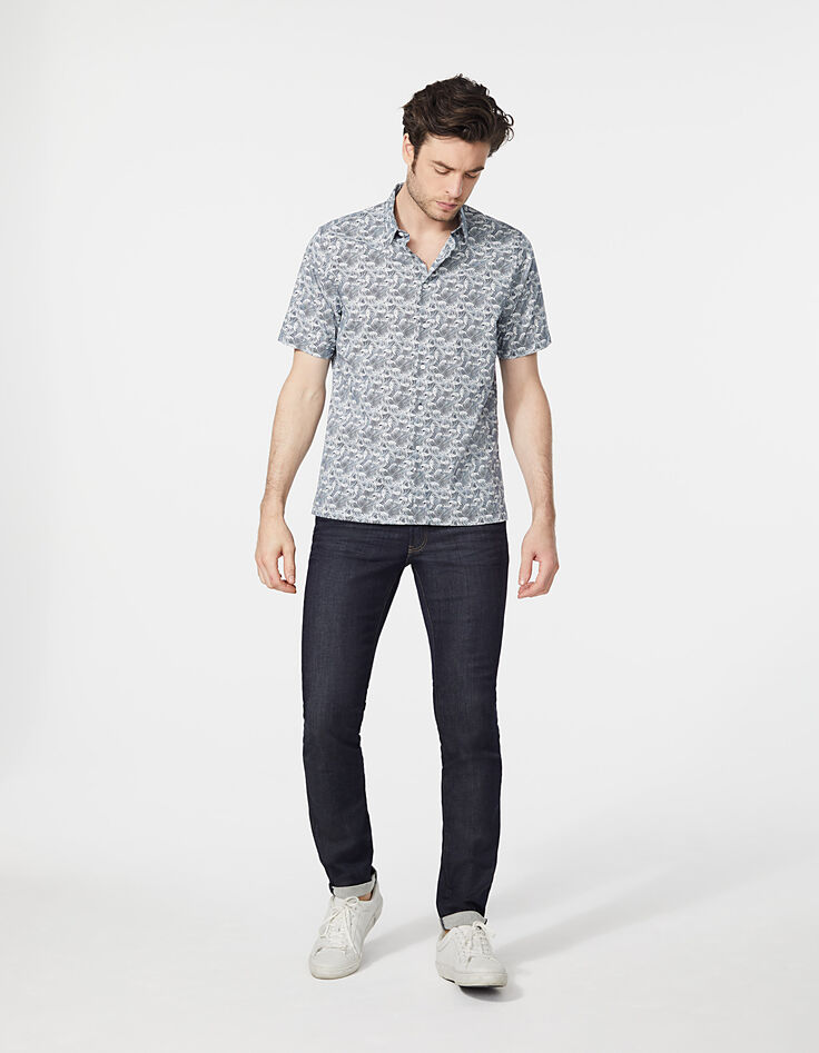 Chemise regular imprimée vagues indigo Homme-6 Chemise regular imprimée vagues indigo Homme-6