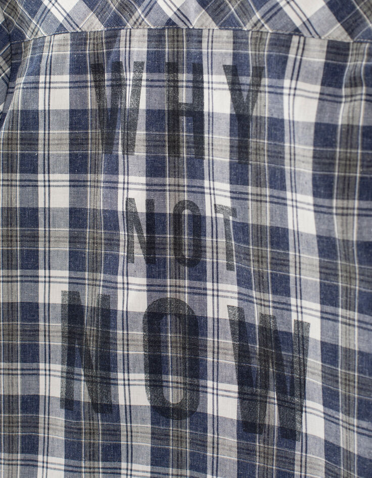 Chemise indigo à carreaux garçon -6 Chemise indigo à carreaux garçon -6