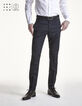 Pantalon marine &agrave; revers infroissable Homme-1