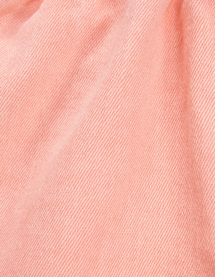 M&auml;dchen-Jeans-Kombishorts, Stickmotive und Nieten, Peach-7