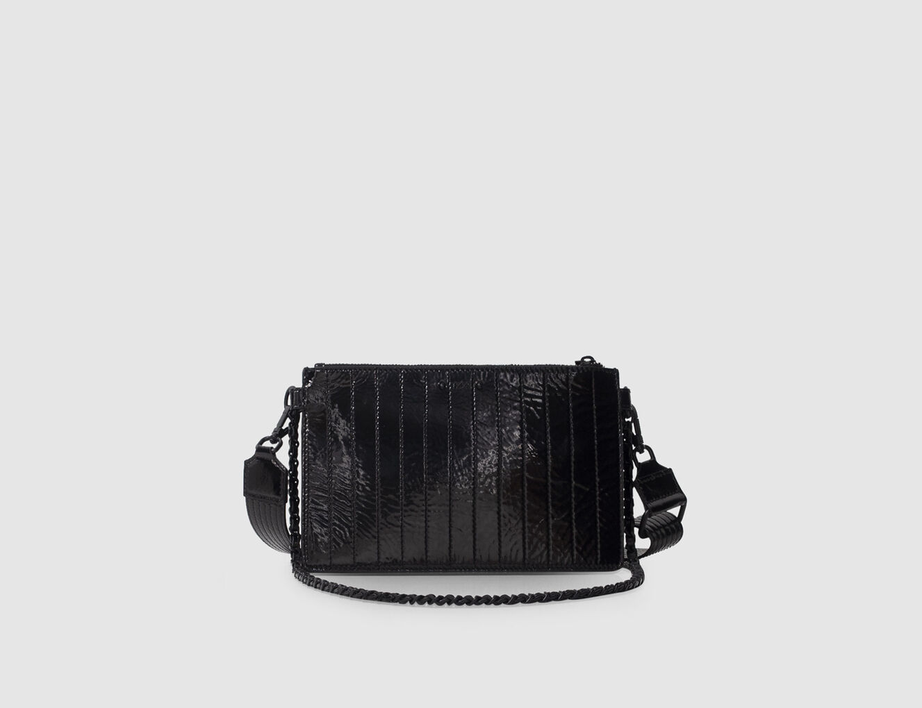 Women’s black patent leather 111 CENTRAL PARK bag-3