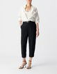 Pantalon noir droit Femme-2
