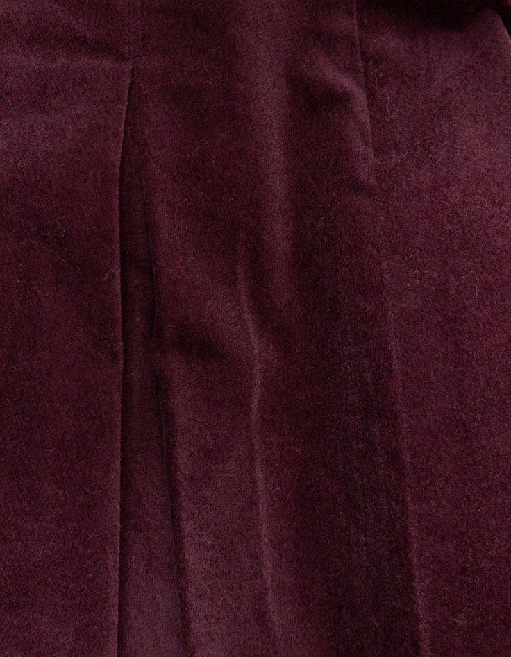 Girls’ burgundy pleated short skirt-9