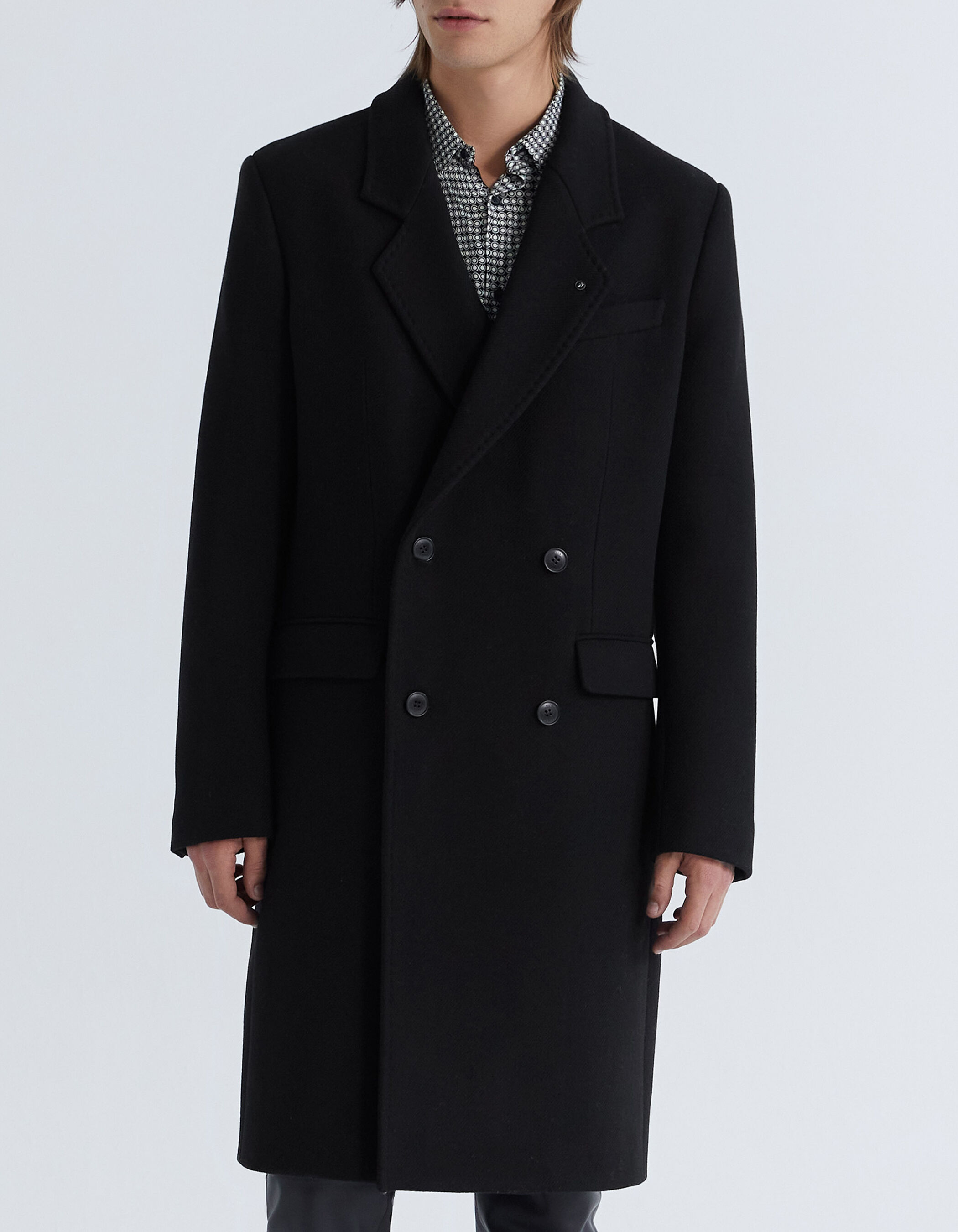 Manteau long sales croisé homme