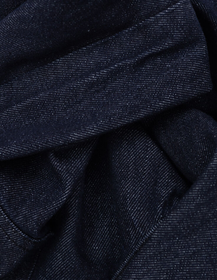 Rauwe blauwe rechte jeans voor dames-8