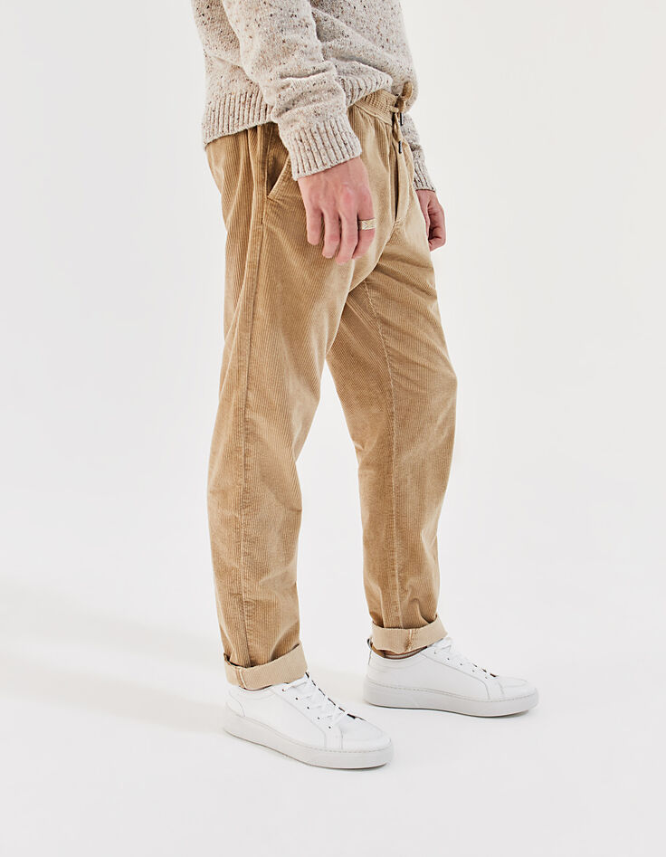 Jogpant beige de pana Hombre-1
