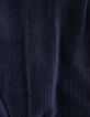 Pantalon de jogging bleue maille velours côtelé fille-8