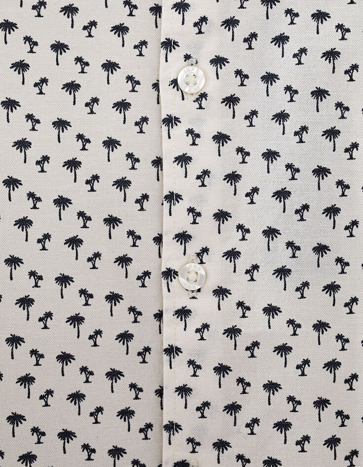Camisa cruda estampado palmeras niño -2