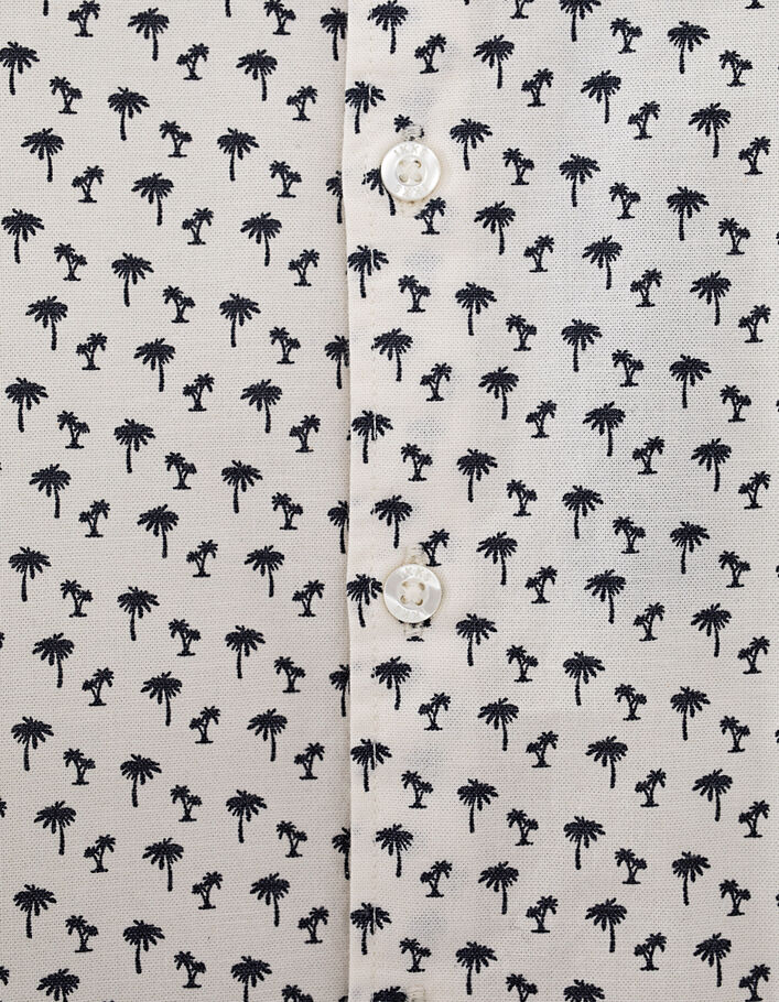 Boys’ ecru palm tree print shirt - IKKS