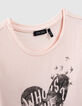 Hellrosa M&auml;dchenshirt mit Herz und Vogel-4