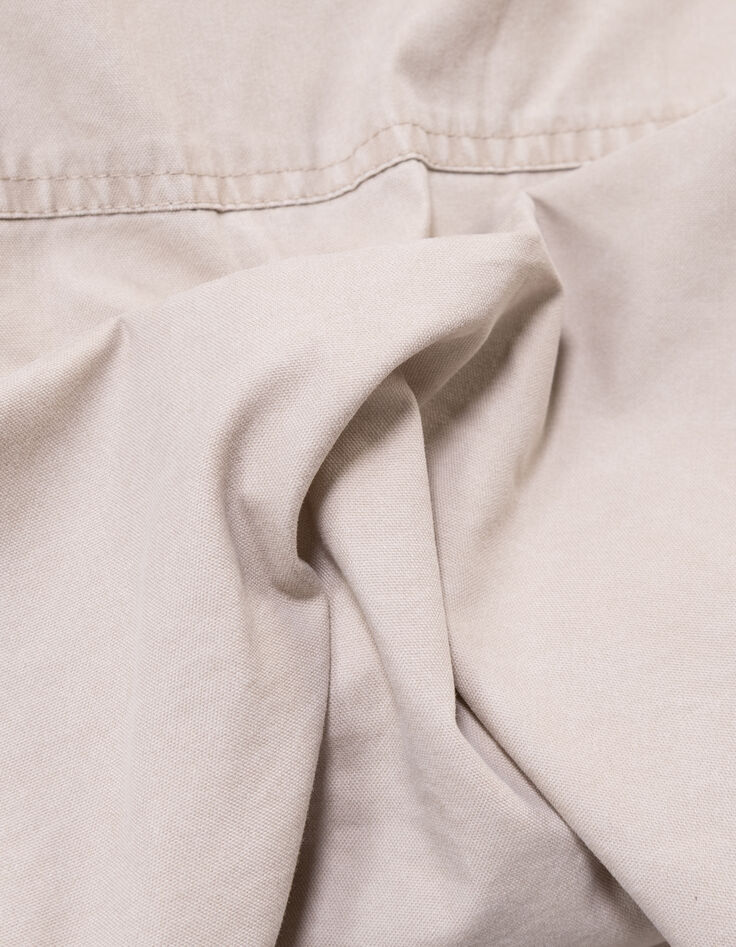 Beige Mädchenjacke aus gefüttertem Stoff-10
