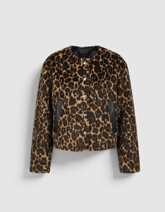 Chaqueta reversible leopardo Mujer