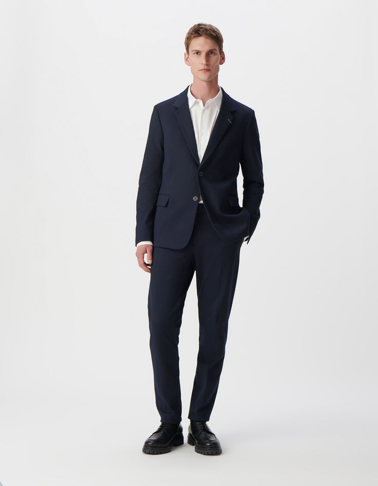 Pantalon de costume SLIM marine maille Milano Homme-2