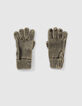 Bronzen handschoenen ribtricot washed effect jongens -1