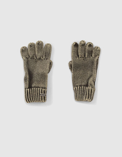 Bronzen handschoenen ribtricot washed effect jongens  - IKKS