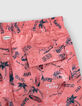 Bañador short coral oscuro Surf reciclado niño-5