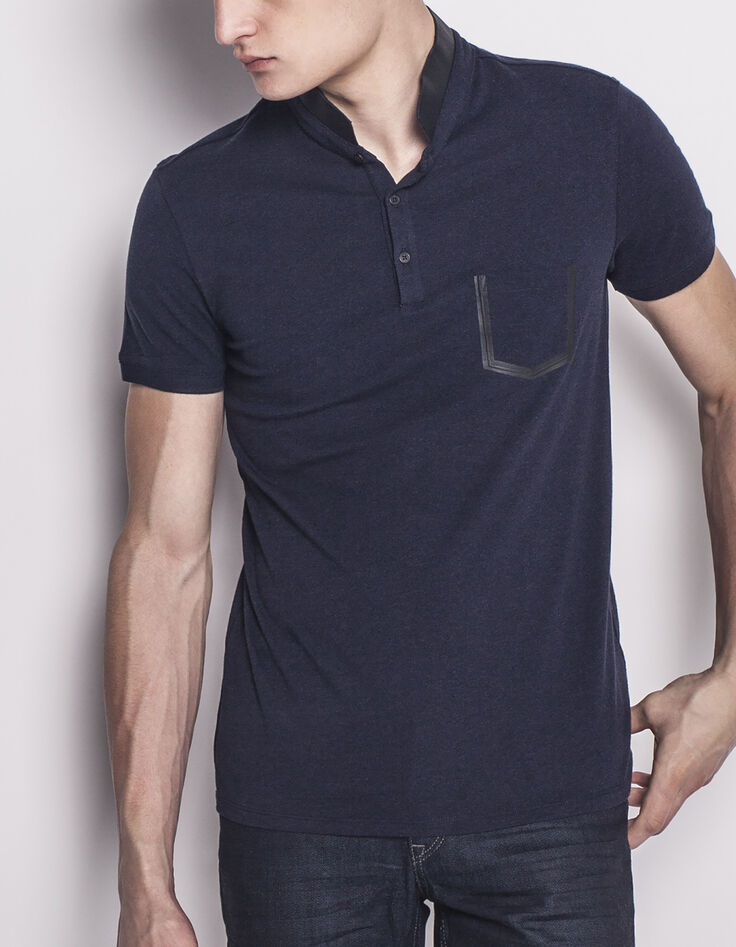 Marinebl heren poloshirt-1