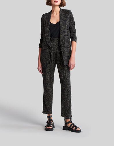 Pantal&oacute;n caqui LENZING&trade; ECOVERO&trade; cachemira floral Mujer - IKKS