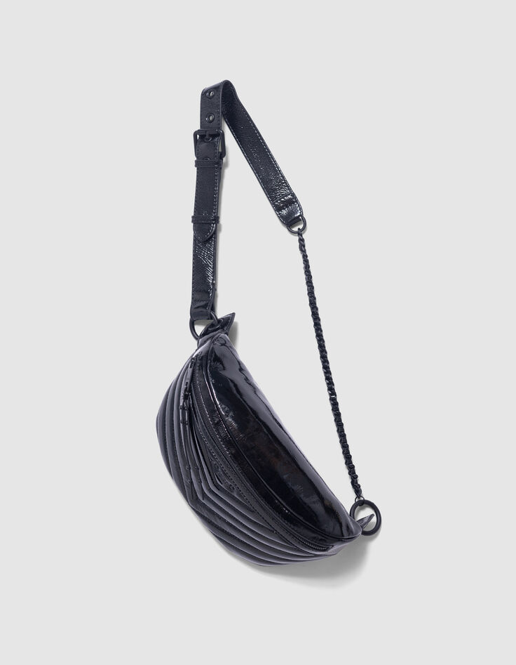 Damesheuptas 1440 zwart lakleer met rode voering-2