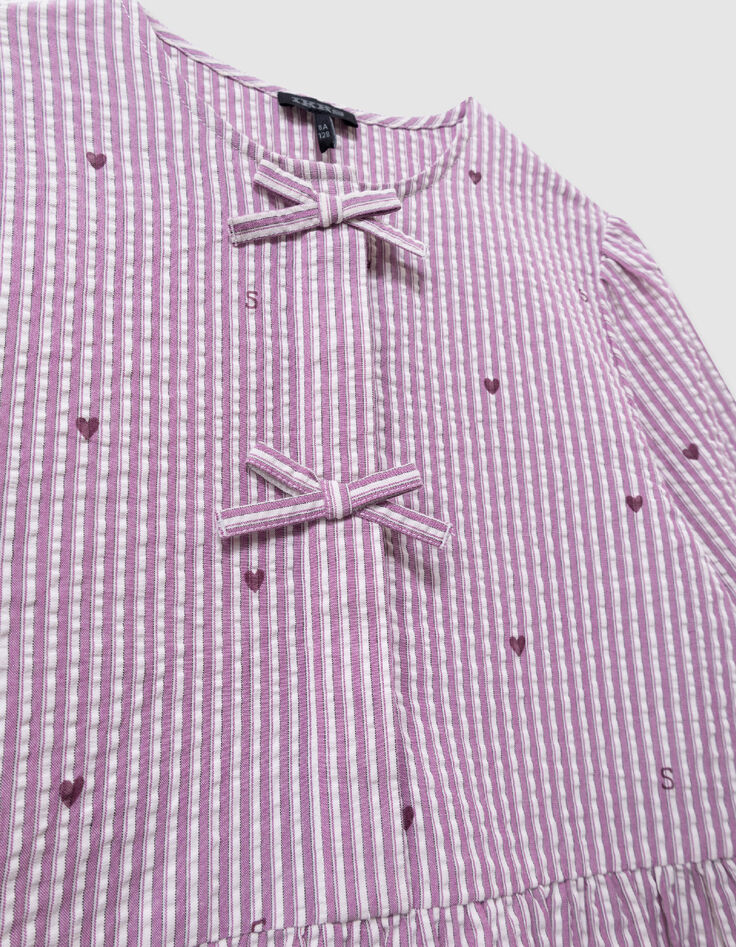 Blusa parma rayas flocadas corazones y lazos para ni&ntilde;a-6
