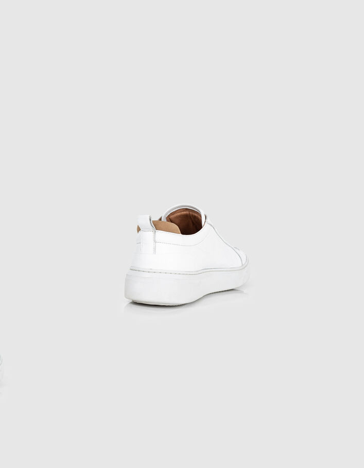 Zapatillas blanca de cuero para hombre-3