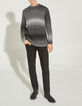 Men&rsquo;s charcoal faded-stripe knit sweater-6