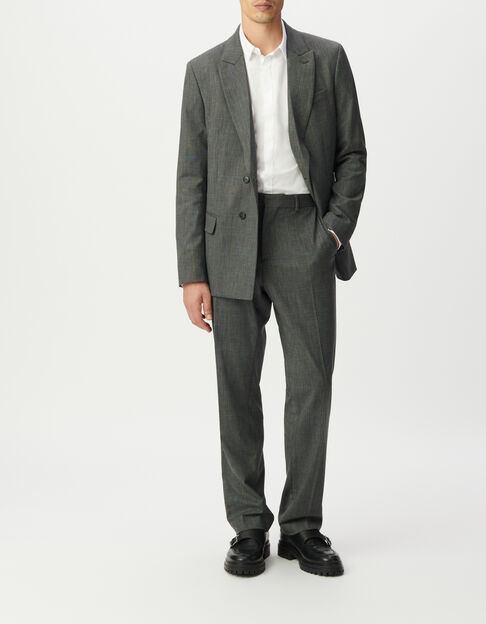 Grijze kostuumbroek ruitmotief Heren - IKKS