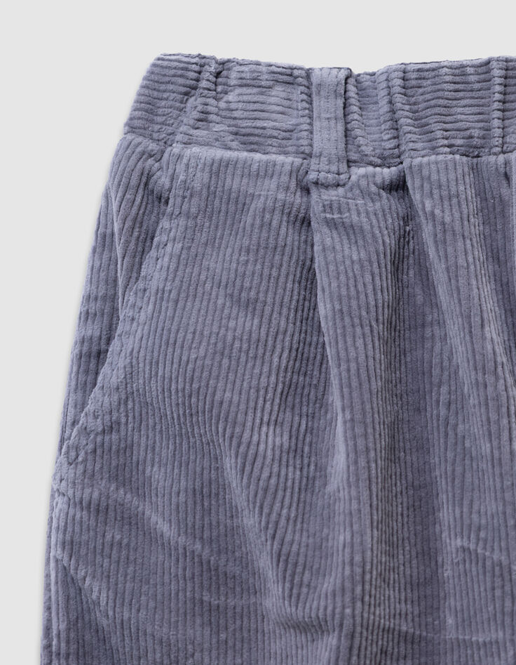 Blaue Loose-Jungenchinohose Rippstrick-3